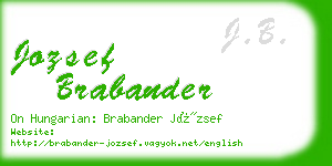 jozsef brabander business card